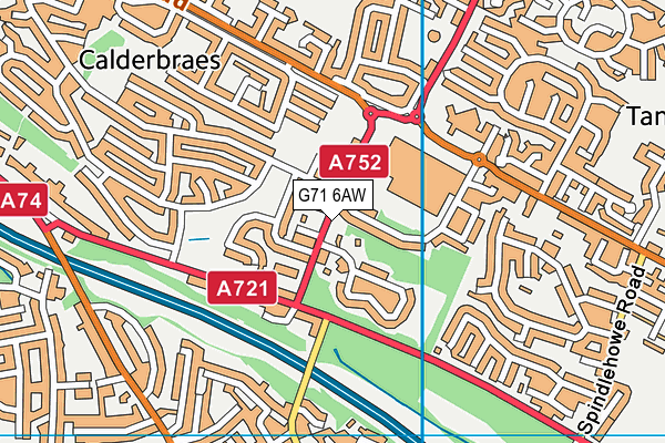 G71 6AW map - OS VectorMap District (Ordnance Survey)