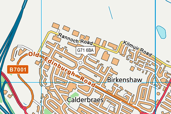 G71 6BA map - OS VectorMap District (Ordnance Survey)