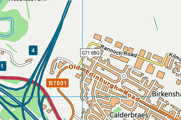 G71 6BG map - OS VectorMap District (Ordnance Survey)