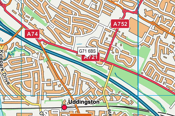 G71 6BS map - OS VectorMap District (Ordnance Survey)