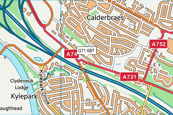 G71 6BT map - OS VectorMap District (Ordnance Survey)