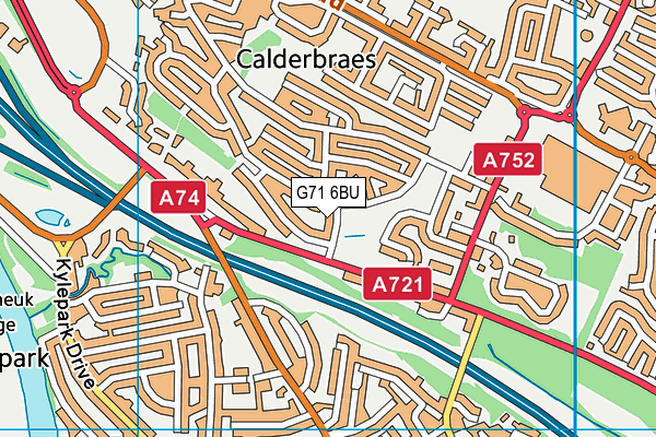 G71 6BU map - OS VectorMap District (Ordnance Survey)