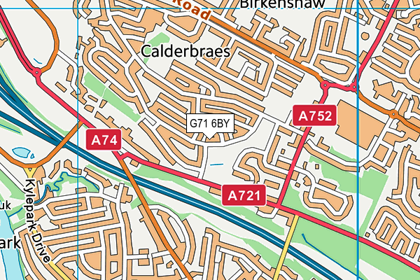 G71 6BY map - OS VectorMap District (Ordnance Survey)