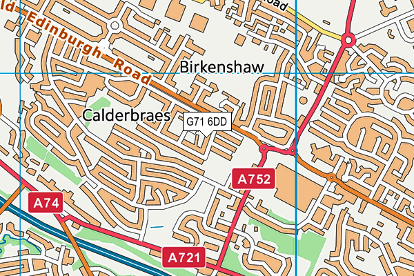 G71 6DD map - OS VectorMap District (Ordnance Survey)