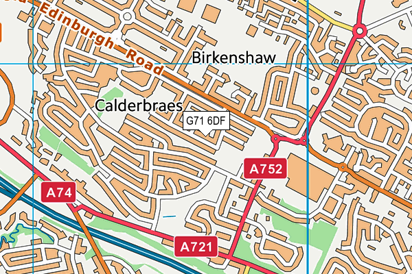 G71 6DF map - OS VectorMap District (Ordnance Survey)