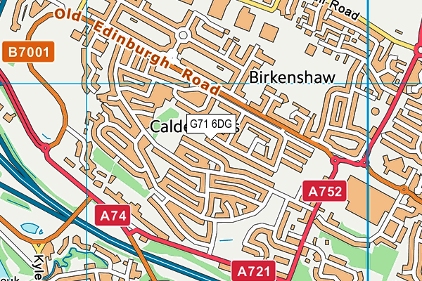 G71 6DG map - OS VectorMap District (Ordnance Survey)