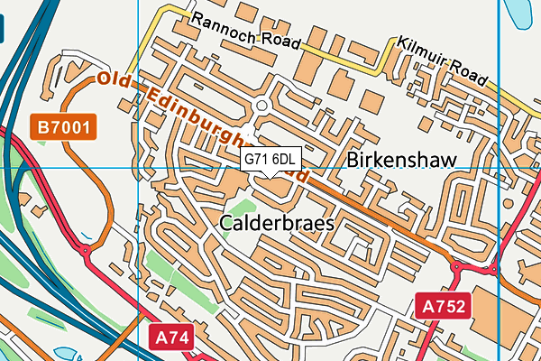 G71 6DL map - OS VectorMap District (Ordnance Survey)