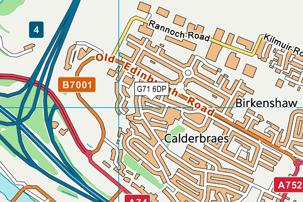 G71 6DP map - OS VectorMap District (Ordnance Survey)