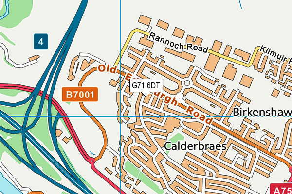 G71 6DT map - OS VectorMap District (Ordnance Survey)