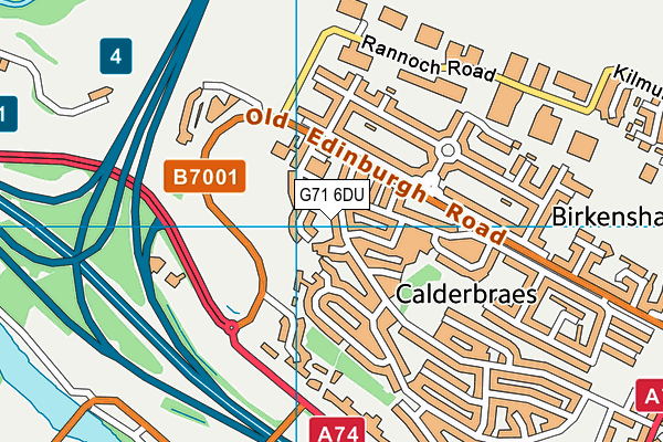 G71 6DU map - OS VectorMap District (Ordnance Survey)