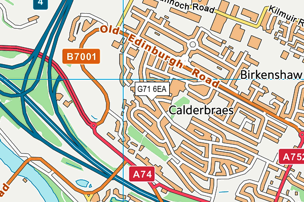 G71 6EA map - OS VectorMap District (Ordnance Survey)