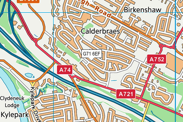 G71 6EF map - OS VectorMap District (Ordnance Survey)