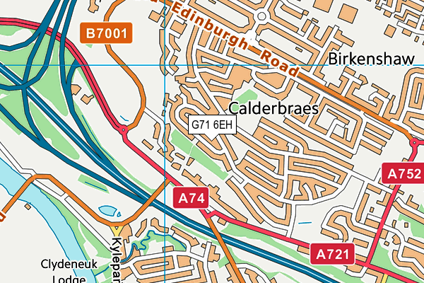 G71 6EH map - OS VectorMap District (Ordnance Survey)