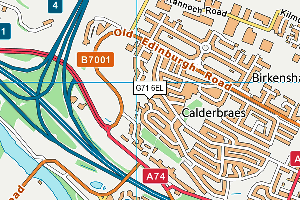 G71 6EL map - OS VectorMap District (Ordnance Survey)