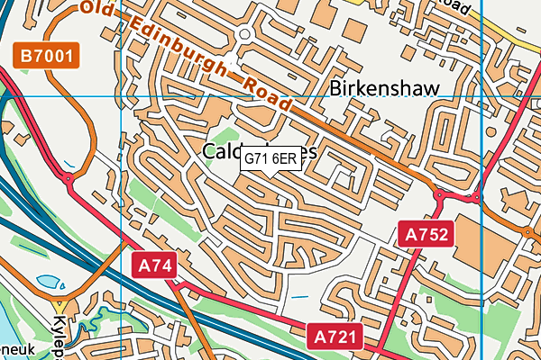 G71 6ER map - OS VectorMap District (Ordnance Survey)