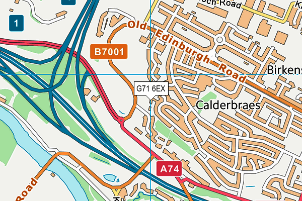 G71 6EX map - OS VectorMap District (Ordnance Survey)