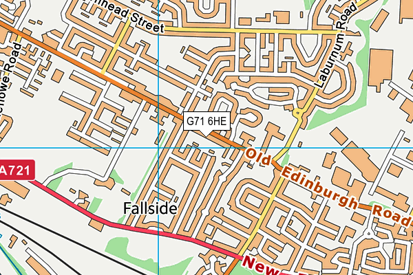 G71 6HE map - OS VectorMap District (Ordnance Survey)