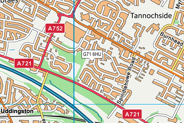 G71 6HU map - OS VectorMap District (Ordnance Survey)