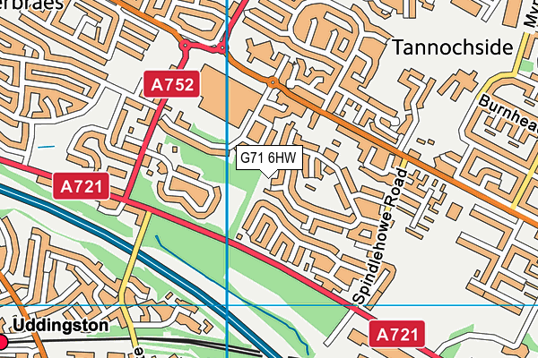 G71 6HW map - OS VectorMap District (Ordnance Survey)