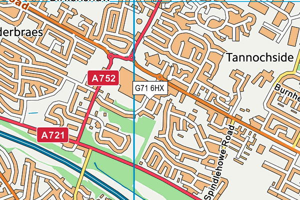 G71 6HX map - OS VectorMap District (Ordnance Survey)