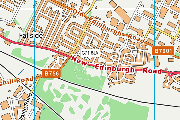 G71 6JA map - OS VectorMap District (Ordnance Survey)