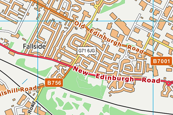 G71 6JG map - OS VectorMap District (Ordnance Survey)