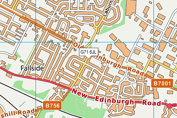 G71 6JL map - OS VectorMap District (Ordnance Survey)