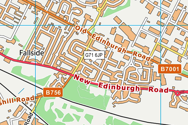 G71 6JP map - OS VectorMap District (Ordnance Survey)