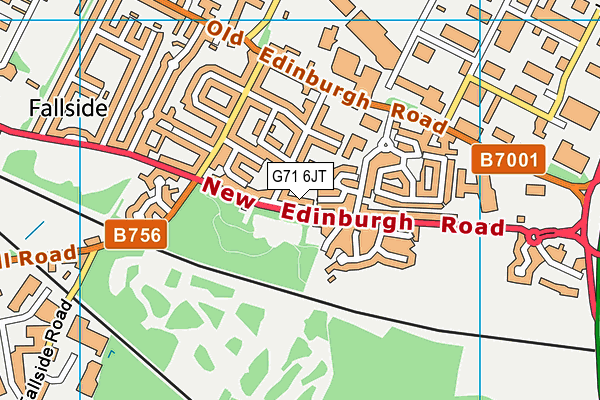 G71 6JT map - OS VectorMap District (Ordnance Survey)