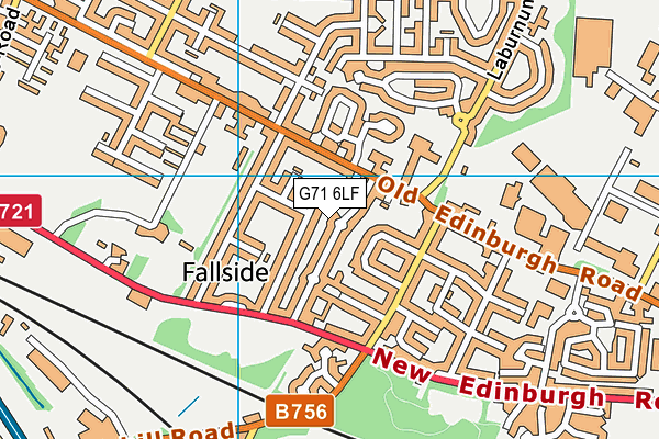 G71 6LF map - OS VectorMap District (Ordnance Survey)