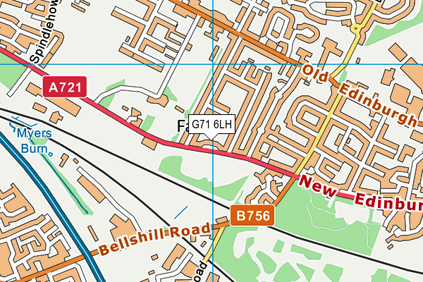 G71 6LH map - OS VectorMap District (Ordnance Survey)