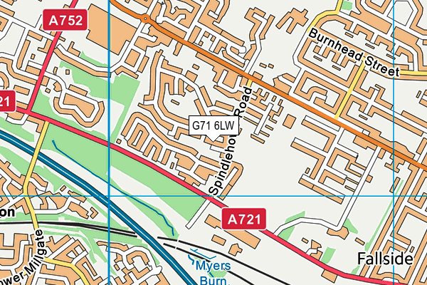 G71 6LW map - OS VectorMap District (Ordnance Survey)