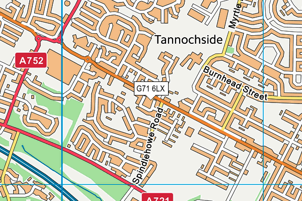 G71 6LX map - OS VectorMap District (Ordnance Survey)