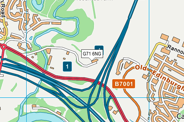 G71 6NG map - OS VectorMap District (Ordnance Survey)