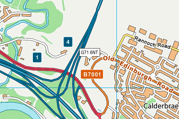 G71 6NT map - OS VectorMap District (Ordnance Survey)