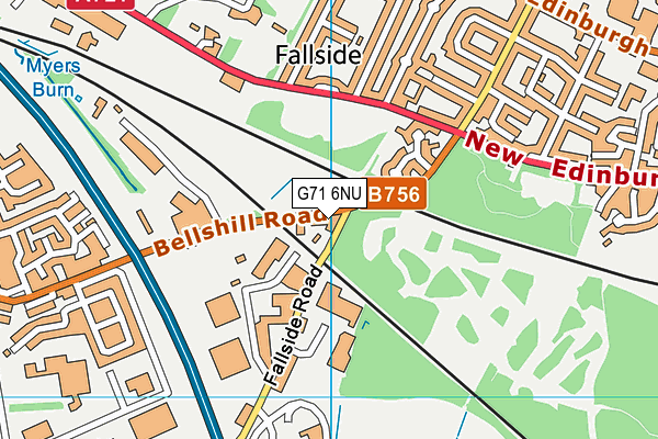 G71 6NU map - OS VectorMap District (Ordnance Survey)