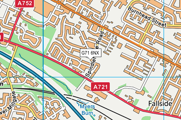 G71 6NX map - OS VectorMap District (Ordnance Survey)