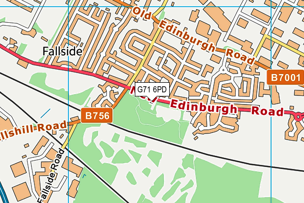 G71 6PD map - OS VectorMap District (Ordnance Survey)