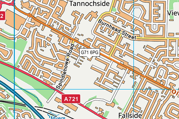 G71 6PG map - OS VectorMap District (Ordnance Survey)