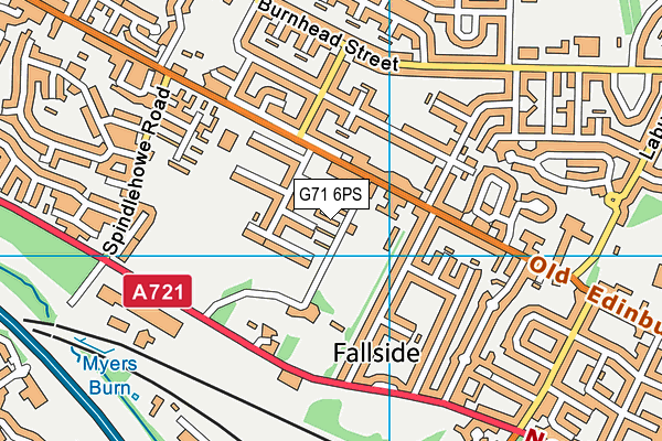 G71 6PS map - OS VectorMap District (Ordnance Survey)