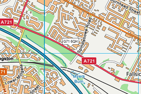 G71 6QH map - OS VectorMap District (Ordnance Survey)