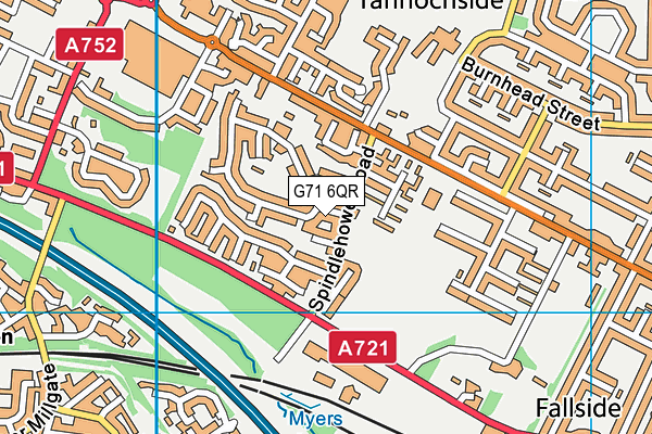 G71 6QR map - OS VectorMap District (Ordnance Survey)