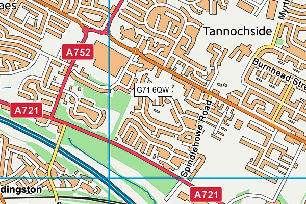 G71 6QW map - OS VectorMap District (Ordnance Survey)