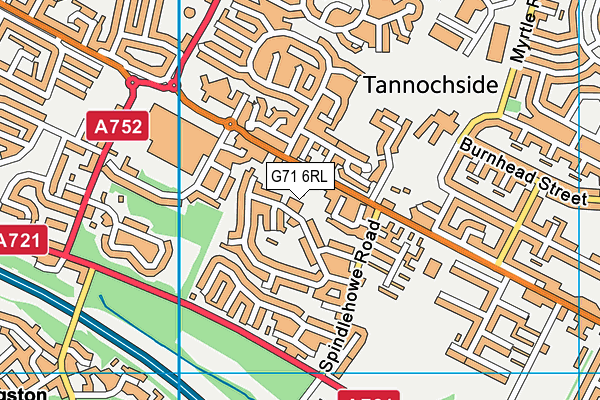 G71 6RL map - OS VectorMap District (Ordnance Survey)