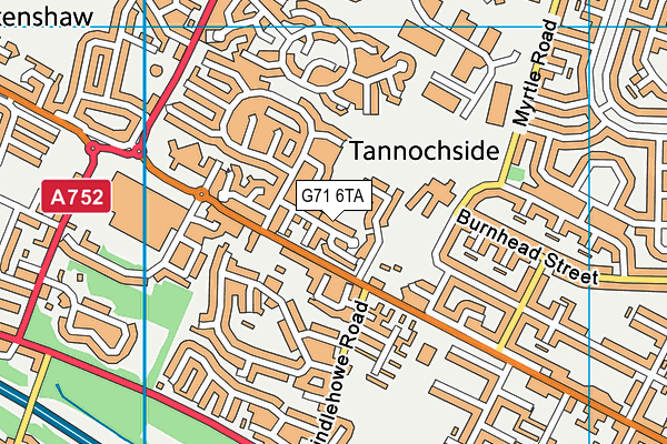 G71 6TA map - OS VectorMap District (Ordnance Survey)