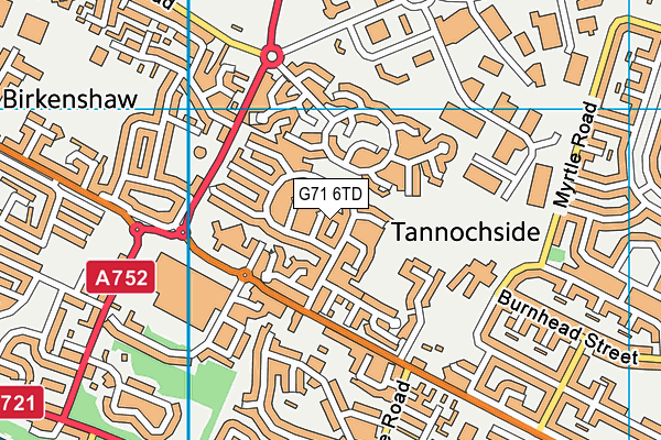 G71 6TD map - OS VectorMap District (Ordnance Survey)