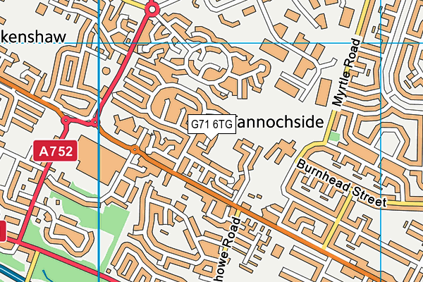 G71 6TG map - OS VectorMap District (Ordnance Survey)