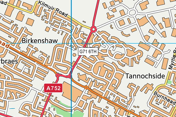 G71 6TH map - OS VectorMap District (Ordnance Survey)