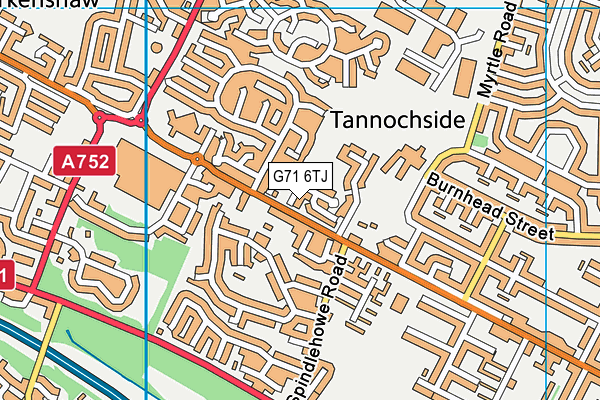 G71 6TJ map - OS VectorMap District (Ordnance Survey)