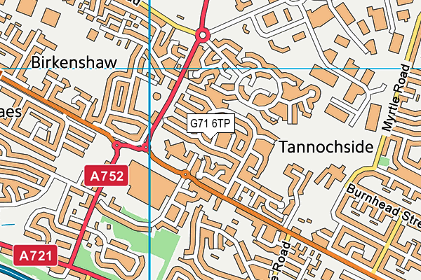 G71 6TP map - OS VectorMap District (Ordnance Survey)